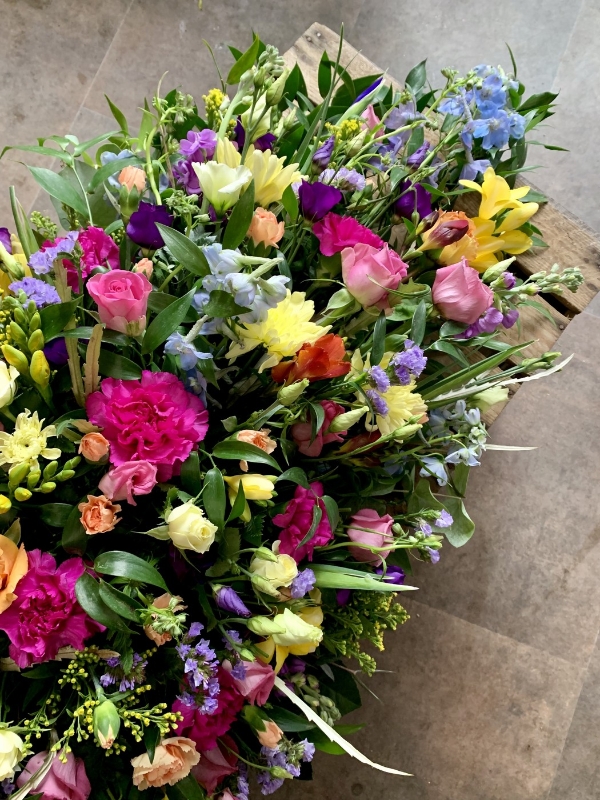 Colourful Casket Spray