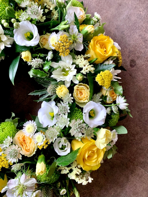 Gold Yellow and Cream Wreath