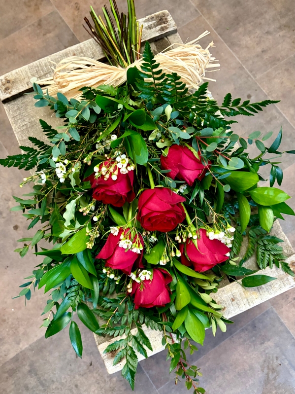 Red Rose Hand Tied Sheaf