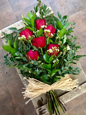 Red Rose Hand Tied Sheaf