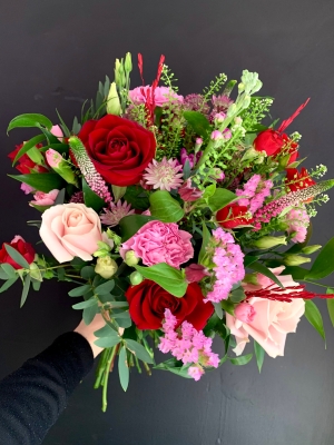 Valentines Seasonal Hand Tied Bouquet