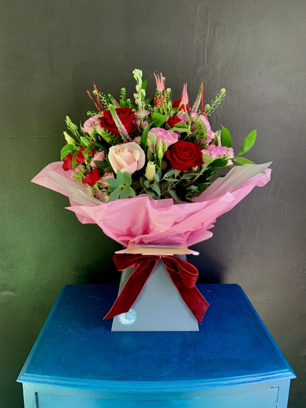 Valentines Seasonal Hand Tied Gift Bouquet