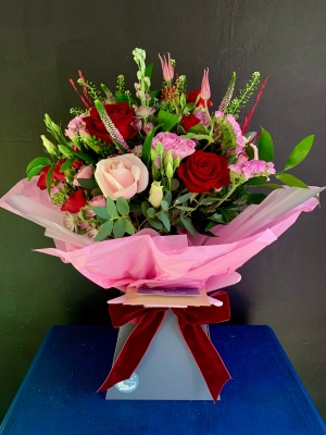 Valentines Seasonal Hand Tied Gift Bouquet
