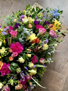 Colourful Casket Spray