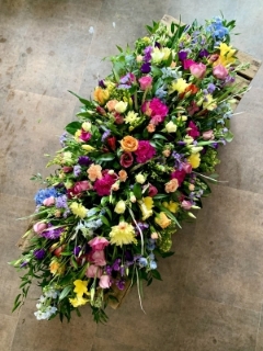 Colourful Casket Spray