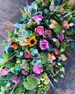 Bohemian Vibes Casket Spray