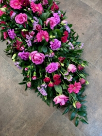 Cerise Pink Casket Spray