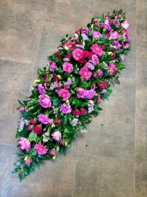 Cerise Pink Casket Spray