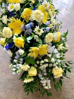 Coastal Yellow Casket Spray