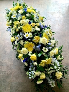 Coastal Yellow Casket Spray