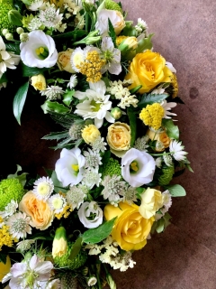 Gold Yellow and Cream Wreath
