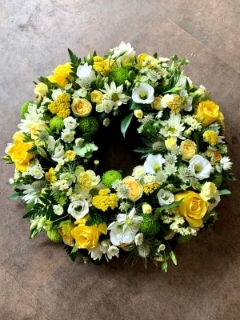 Gold Yellow and Cream Wreath