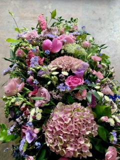Pretty Pastels Casket Spray
