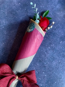 Valentines Single Red Rose