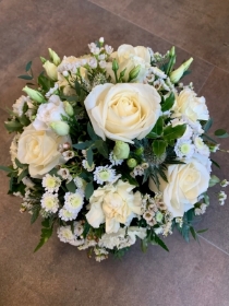 Whites, Creams and Greens Posy